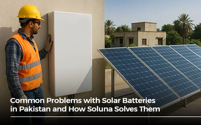 Common Problems with Solar Batteries in Pakistan and How Soluna Solves Them
