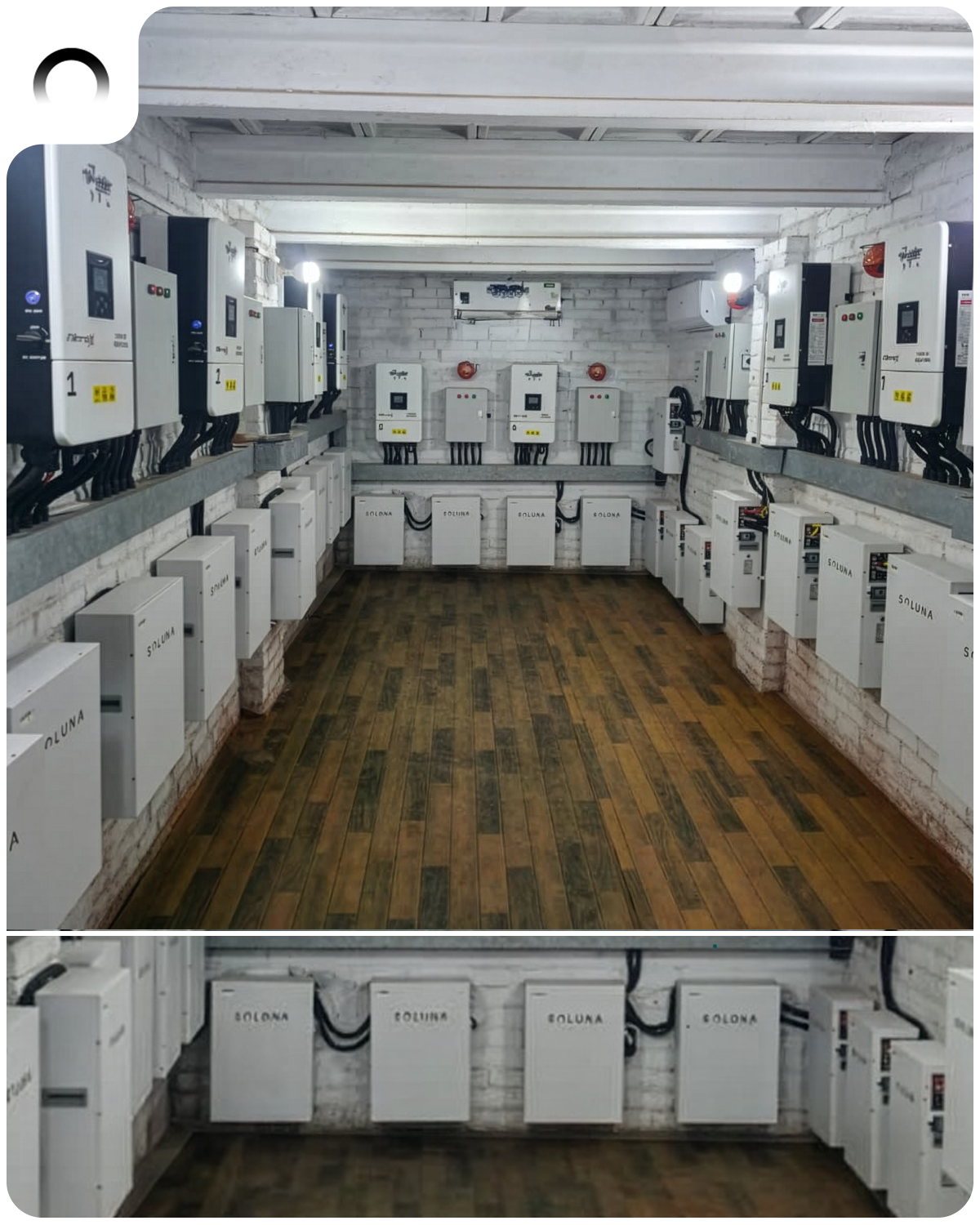 Soluna IP20 Lyra 5k x 24 paired with Inverex Nitrox 8kw x 8